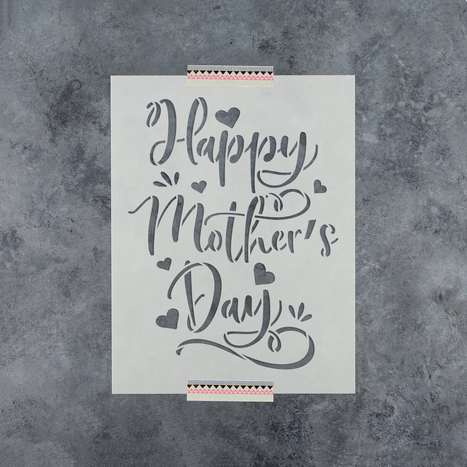 Happy Mothers Day Stencil Durable & Reusable Mylar Stencils - Etsy