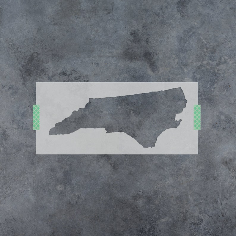 North Carolina State Stencil Hand Drawn Reusable Mylar - Etsy