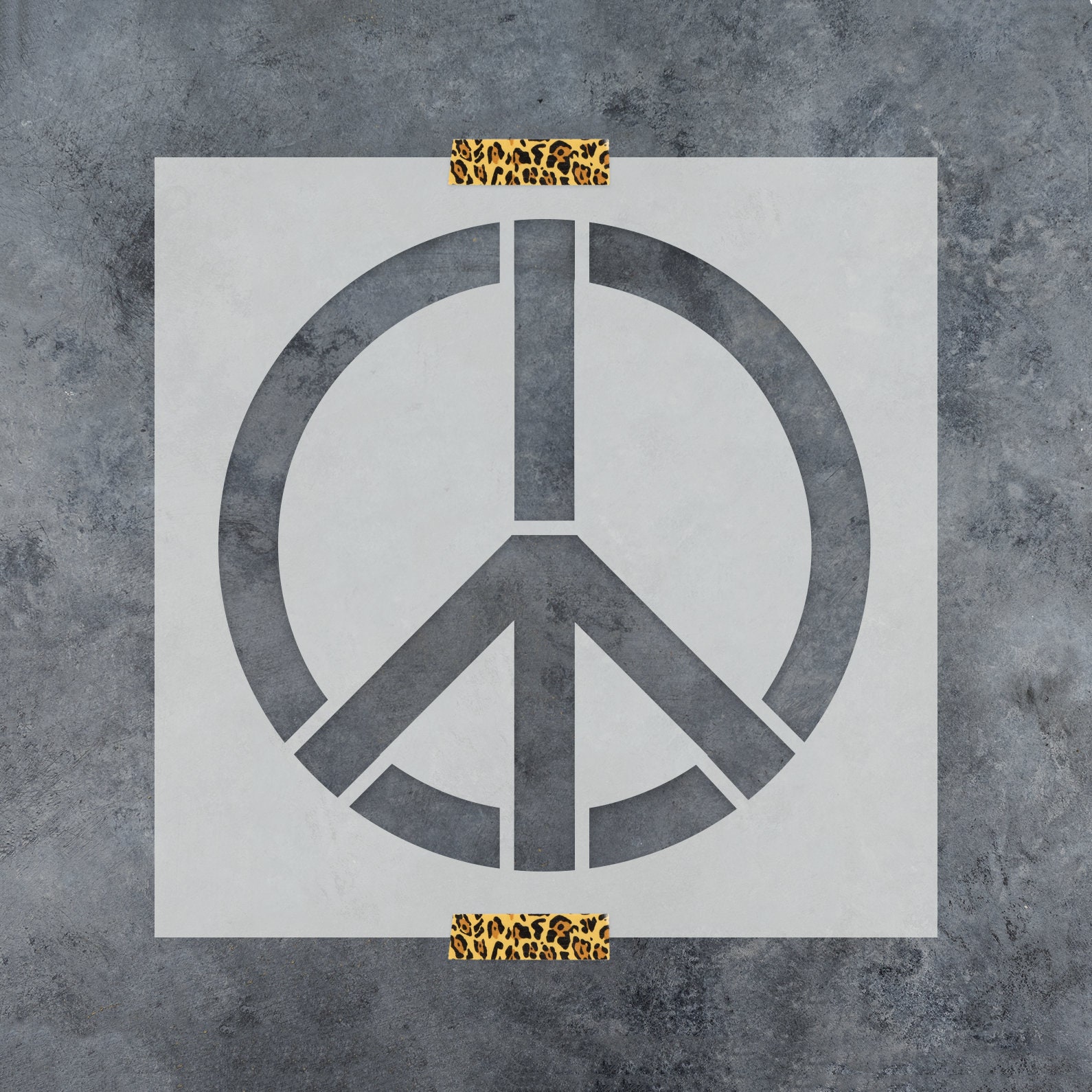 Stencil1 Peace Sign - Stencil 5.75 x 6
