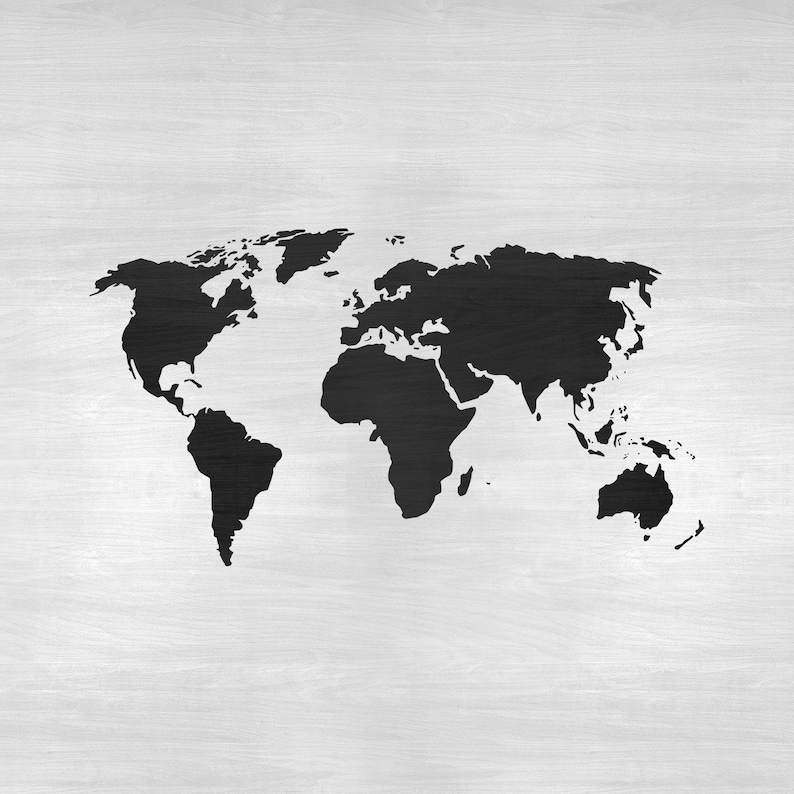 World Map Stencil Reusable Map of the World, World Map Stencil, Large Sizes Available Great World Map Decal Alternative image 6