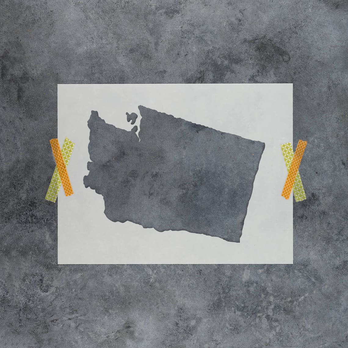 Washington State Stencil Hand Drawn Reusable Mylar Stencil - Etsy