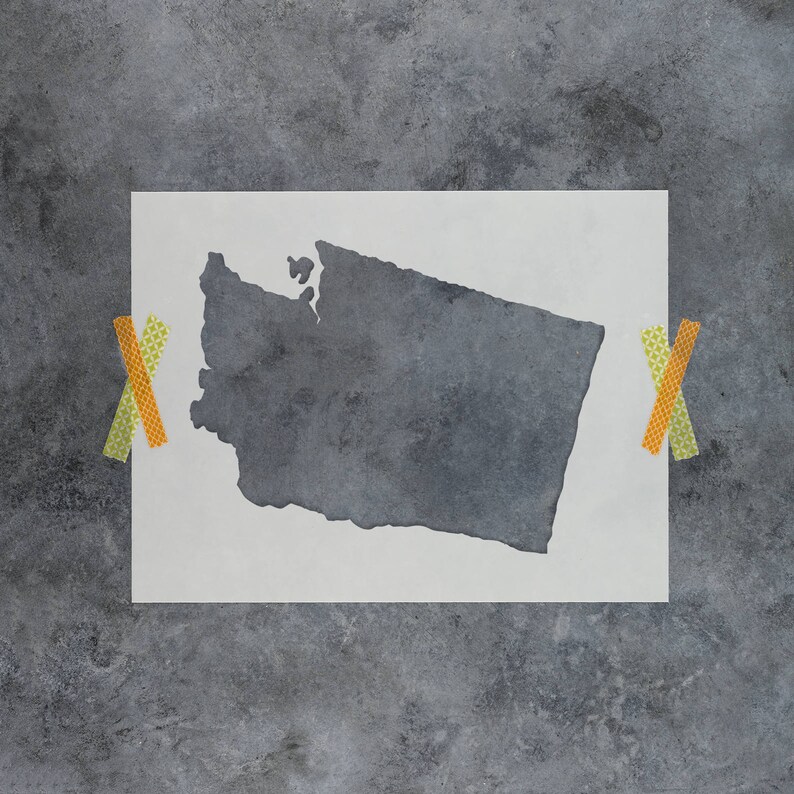 Washington State Stencil Hand Drawn Reusable Mylar Stencil - Etsy