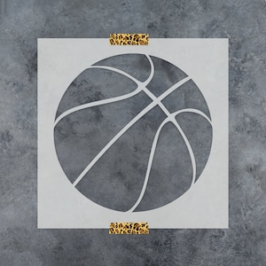 Basketball Stencil - Reusable Basketball Stencils, Large Basketball Stencil, Basketball Stencil, Sports Stencils For Painting