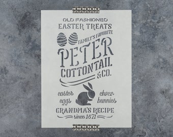 Peter Cottontail And Co Stencil - Easter Bunny Stencil, Easter Stencil, Rabbit Stencil, Peter Cottontail Stencil, Stencils For Crafts