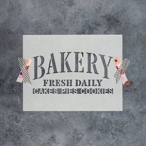 Bakery Stencil for Kitchen Signs, Coffee Shop Decor, Baking Wall Art, Reusable Stencils Template bild 2