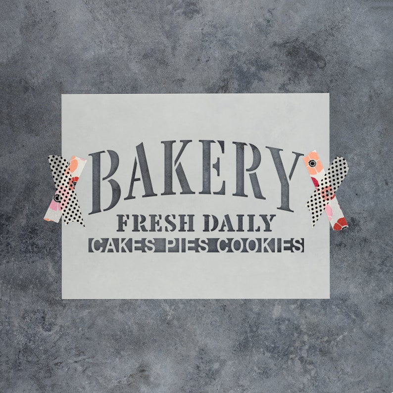 Bakery Stencil for Kitchen Signs, Coffee Shop Decor, Baking Wall Art, Reusable Stencils Template bild 2