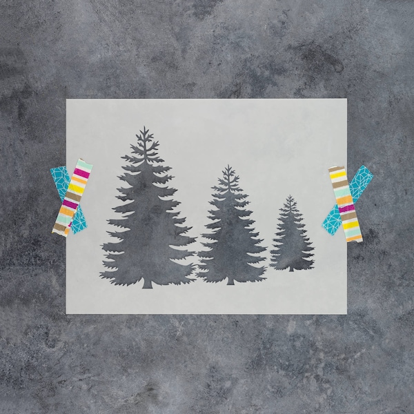Pine Tree Stencil - Etsy