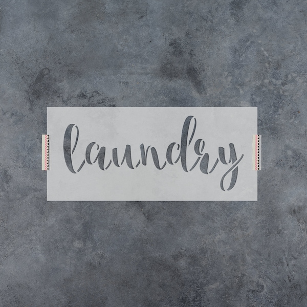 Laundry Room Stencil for DIY Sign, Reusable Alphabet Word Stencils and Decal Template
