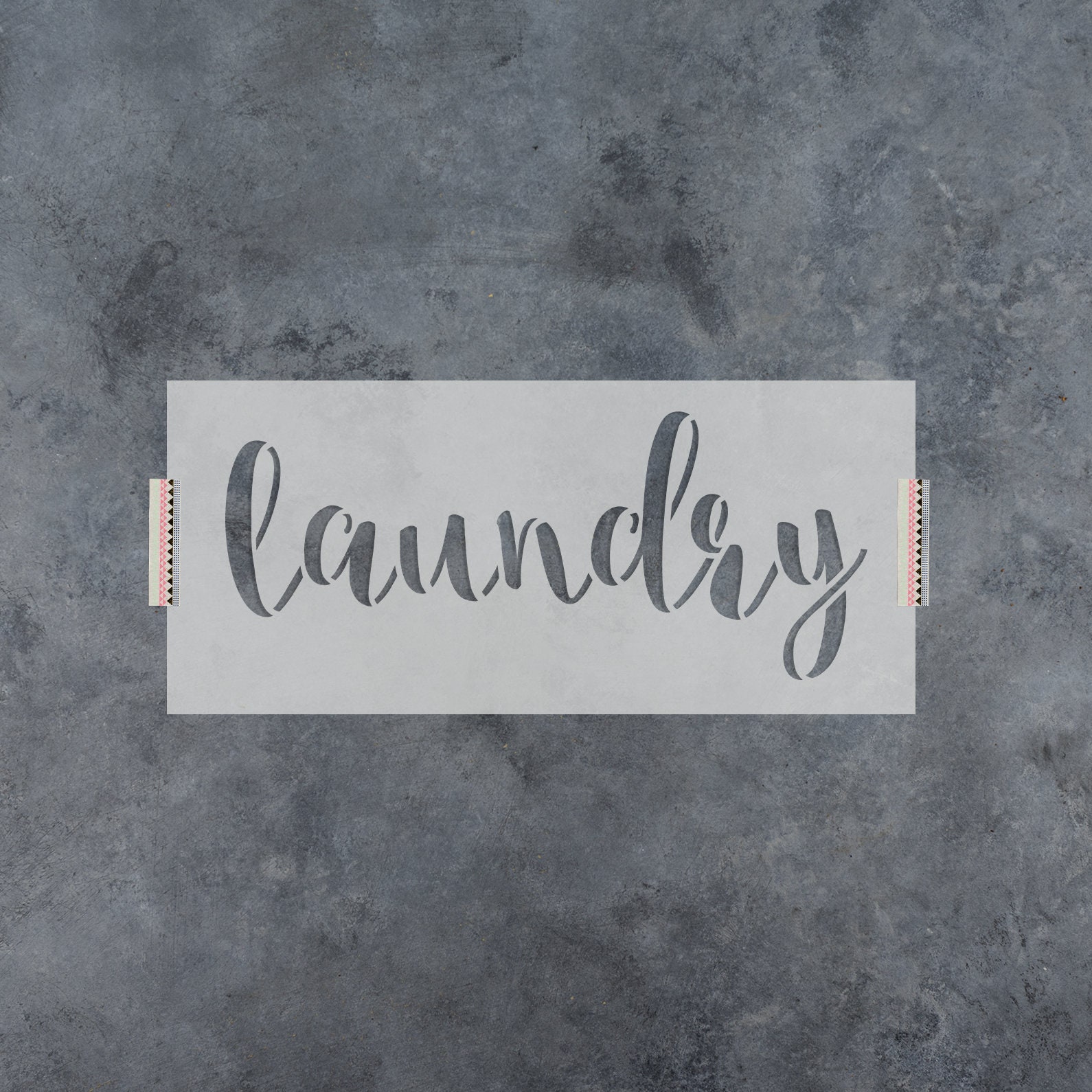 Laundry Stencil Reusable DIY Craft Sign Stencils of the Word Etsy