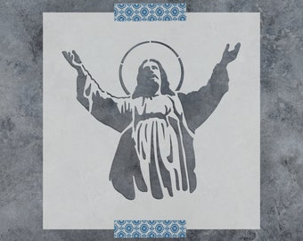 Jesus Stencil - Reusable Jesus Stencil Template, Large Jesus Stencils, Jesus Christ, Religious Stencil, Spirituality Stencil, Bible Stencil