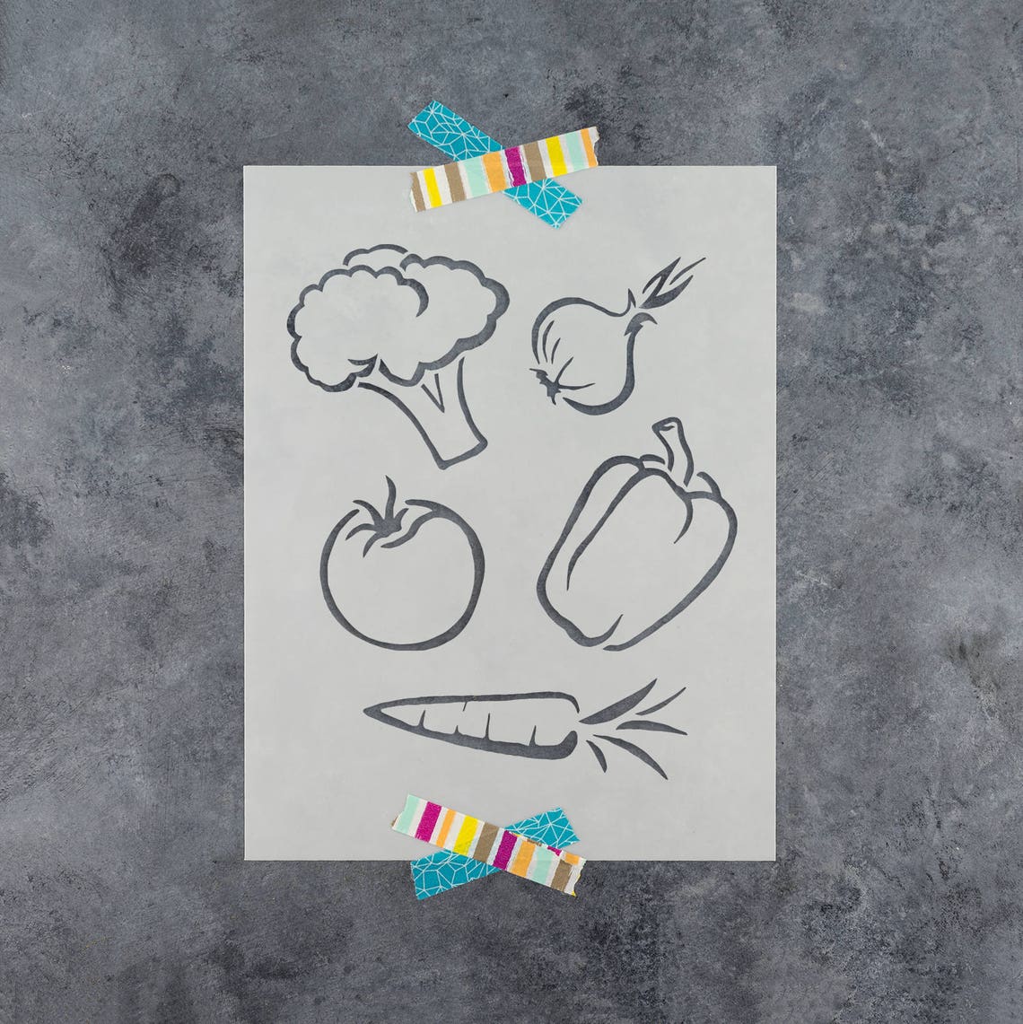 Vegetables Stencil Reusable DIY Craft Stencils Of Vegetables Etsy