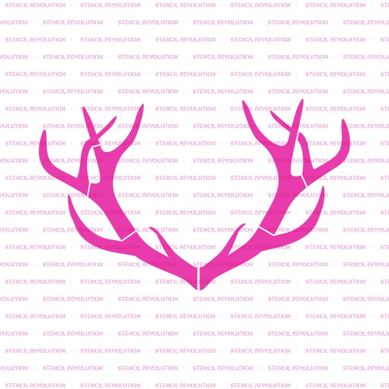 Deer Antlers Stencil Large Deer Antler Stencils, Deer Stencil, Buck Stencil, Hunting Stencil, Outdoor Stencil, Camo Stencil, Camping image 3