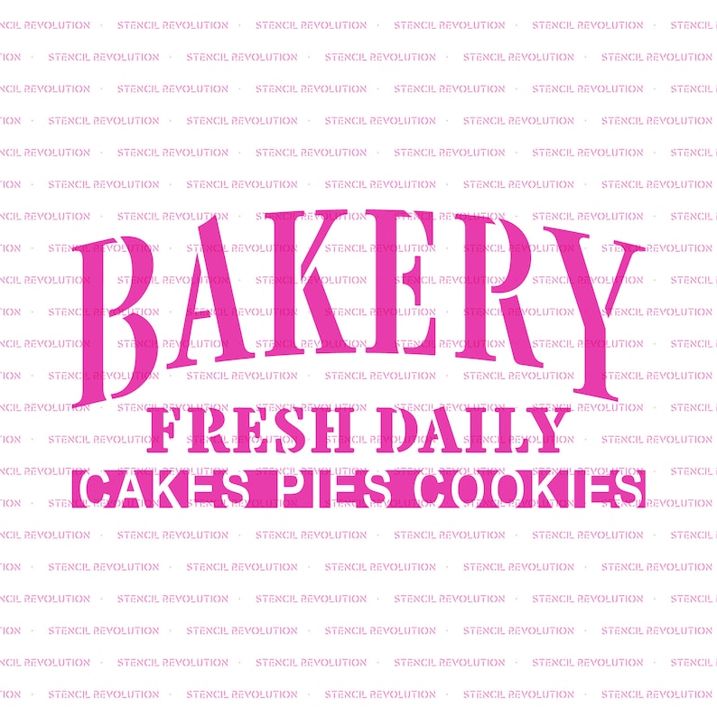 Bakery Stencil for Kitchen Signs, Coffee Shop Decor, Baking Wall Art, Reusable Stencils Template bild 3
