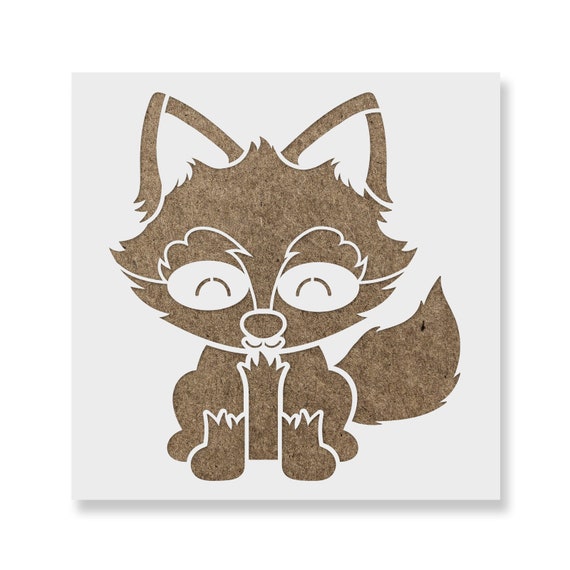 Flexible Plastic Stencil Cute Reusable Fox 