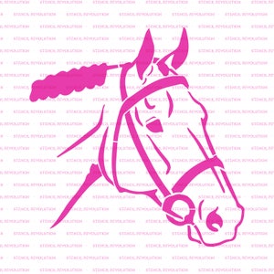 Horse Head Stencil Horse Stencils for Painting, Horse Wall Stencils, Equestrian Stencil, Farm Stencil image 3