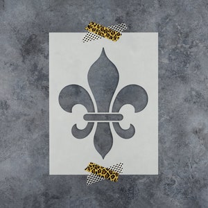 Fleur De Lis Stencil - Durable Fleur De Lis Stencils, French Stencil, Louisiana Stencil, New Orleans Stencil, Mardi Gras Stencil