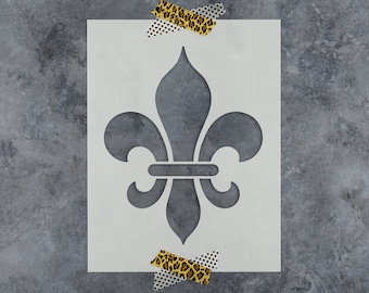 Fleur De Lis Stencil - Durable Fleur De Lis Stencils, French Stencil, Louisiana Stencil, New Orleans Stencil, Mardi Gras Stencil