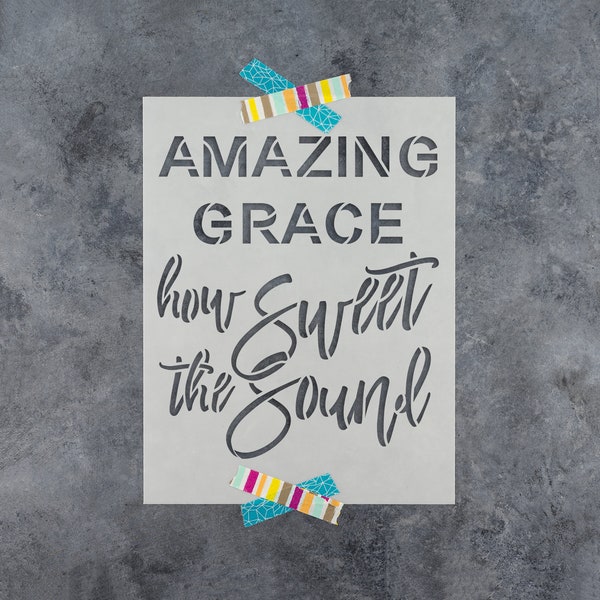Amazing Grace Stencil - Amazing Grace Sign, Amazing Stencil, Grace Stencil, Rustic Stencil, Amazing Grace, Amazing Grace Craft