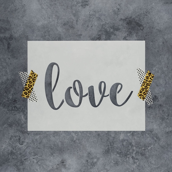 Love Stencil Reusable DIY Craft Stencils of a Love Sign Etsy