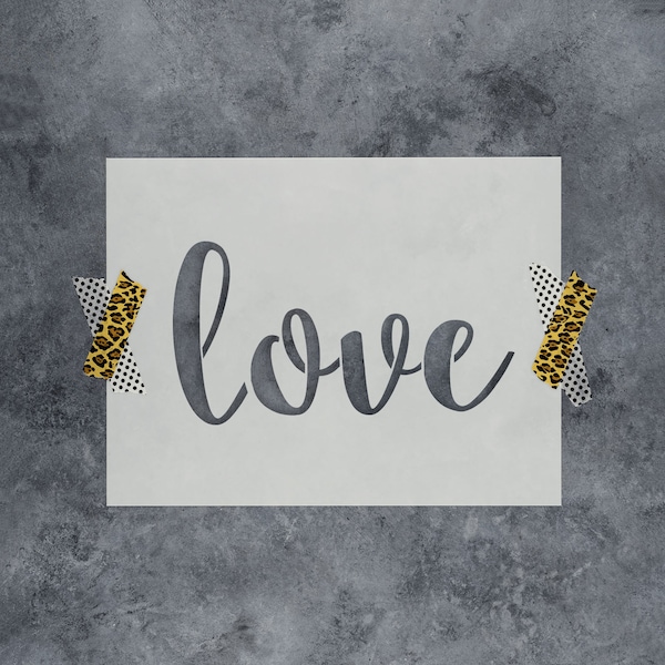 Love Stencil for Valentines Day DIY Crafts, Reusable Laser Cut Large Love Sign and Letter Stencils
