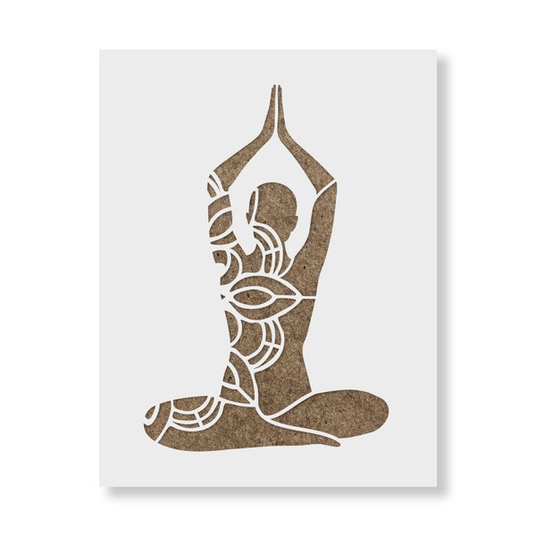 Mandala Yoga Stencil - Reusable Stencils for Painting - Create DIY Mandala Yoga Home Decor