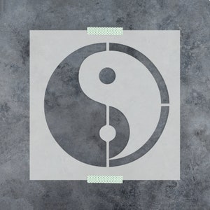 Yin Yang Stencil - Yin Yang Stencils, Stencil Yin Yang, Chinese Stencil, Asian Stencil, Chinese Stencils, Zen Wall Stencils