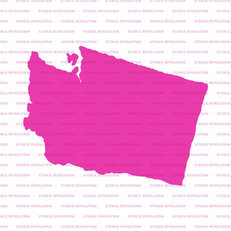 Washington State Stencil Hand Drawn Reusable Mylar Stencil - Etsy