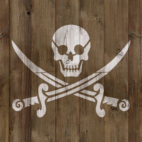 Reusable DIY Stencil Template for Painting on Wood Canvas Furniture Wall Skull #3
