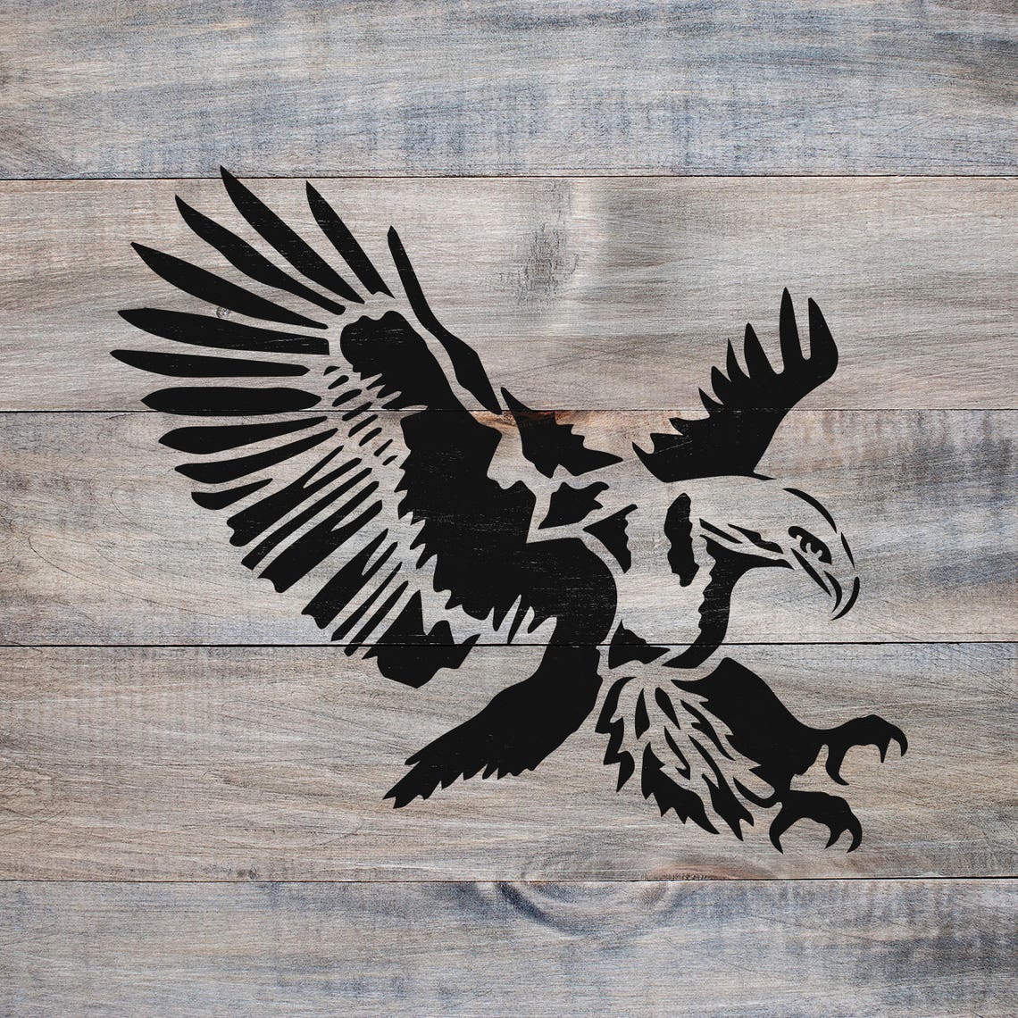 Eagle Stencil Reusable DIY Craft Stencils of a Bald Eagle Etsy UK