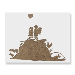 Us And Them Banksy Stencil - Banksy Stencils for Art Projects and Home Decor