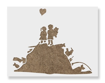 Us And Them Banksy Stencil - Banksy Stencils for Art Projects and Home Decor
