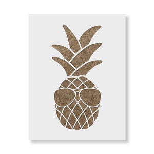 Sunglasses Pineapple Stencil - Pineapple Stencils, Large Pineapple Stencil, Summer Stencil, Pineapple Sunglasses, Hawaiian Stencil