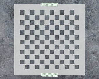 Checkerboard Pattern Stencil for Painting Walls, Furniture, Crafts, and Art Projects