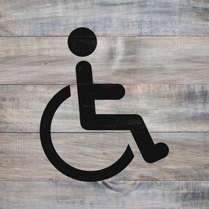 Handicap Symbol Stencil Handicap Stencil, Handicap Parking, Handicap Sign, Handicap Stencils, Handicap Art, Handicap Stencil Art image 2