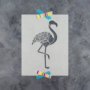 Flamingo Stencil - Large Flamingo Stencil, Flamingo, Mylar Flamingo Stencils, Flamingo Art, Flamingo Print, Summer Stencil, Tropical Stencil