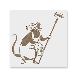 Banksy Rat Painter Stencil Powerful Street Art for DIY Projects and More