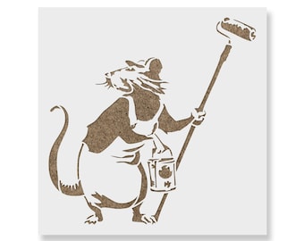 Banksy Rat Painter Stencil Powerful Street Art for DIY Projects and More