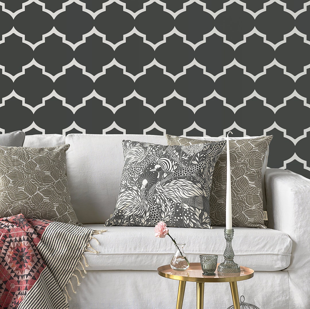 Moroccan Pattern Stencil for Furniture, Walls & Home Decor, Reusable ...