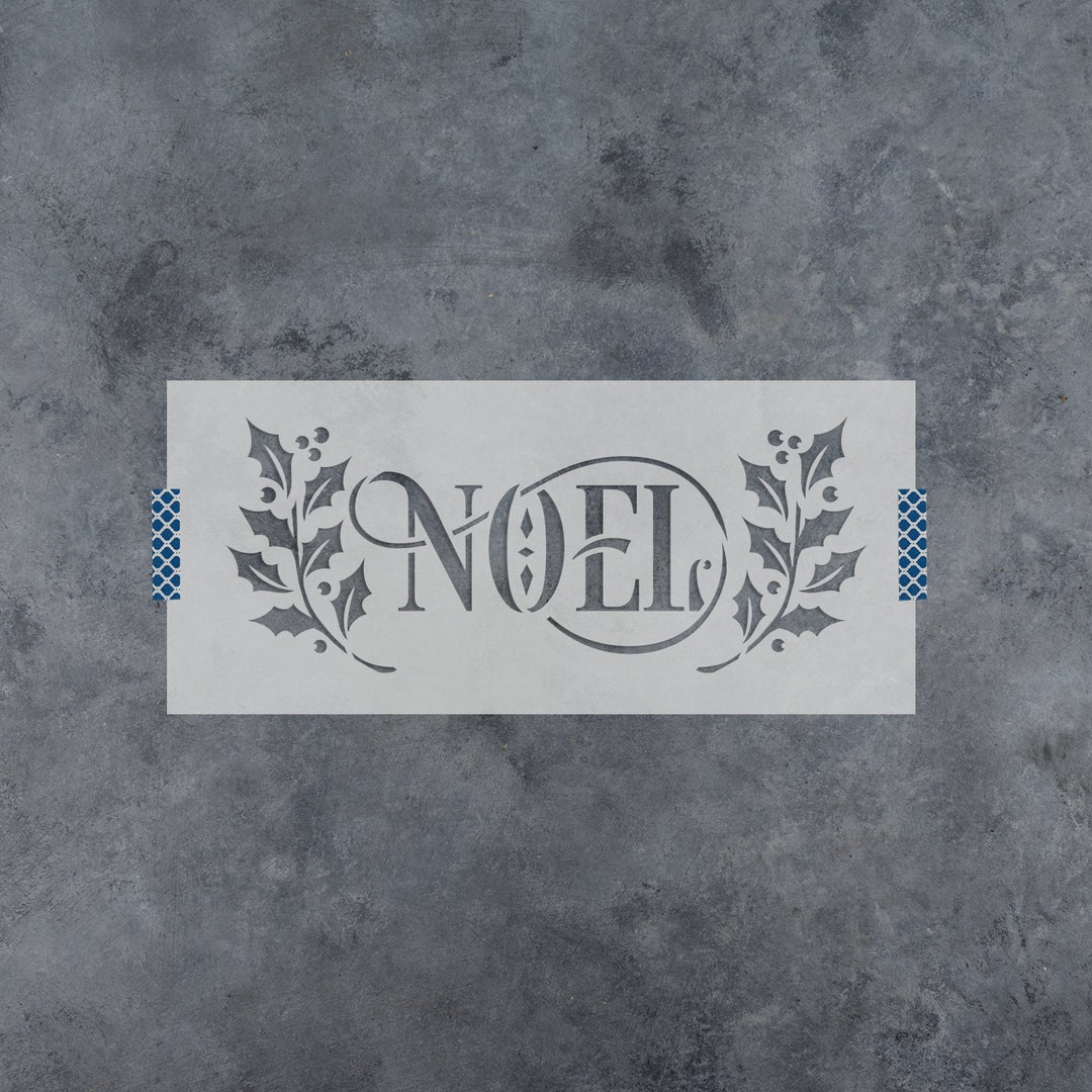 Noel Stencil - Noel Stencils for Crafts, Mylar Noel Stencil, Christmas ...