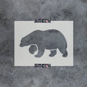 Polar Bear Stencil - Mylar Polar Bear Stencils, Large Polar Bear Stencils, Polar Bear, Polar Bear Art, Stencil Polar Bear