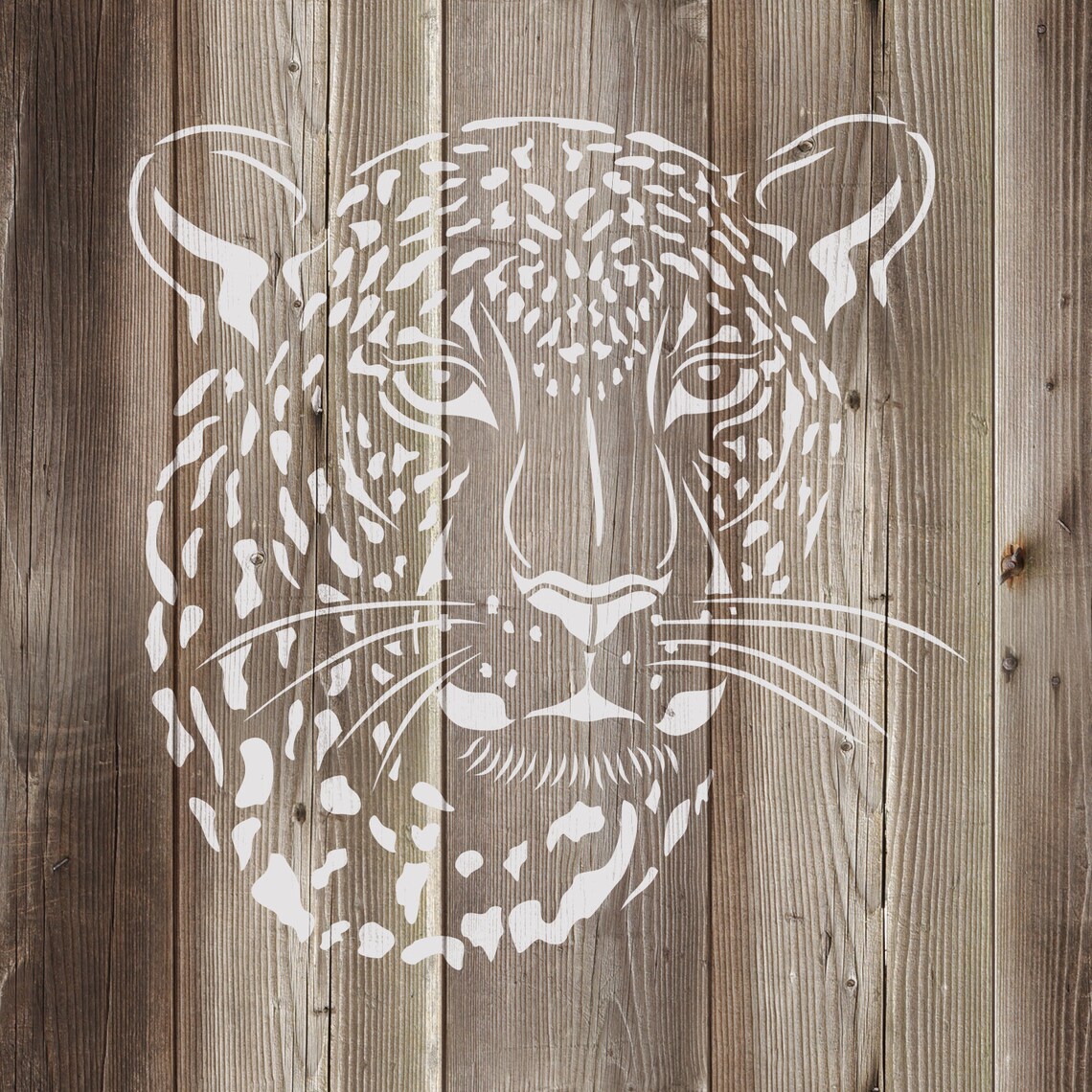 Jaguar Head Stencil Reusable DIY Craft Stencils of a Jaguar - Etsy