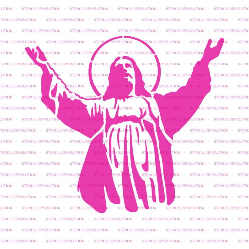 Jesus Stencil Reusable DIY Craft Stencils of Jesus Christ | Etsy