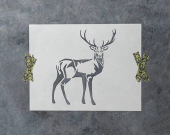 Deer Stencil - Reusable Deer Stencils, Large Deer Stencil, Deer Stencil, Nature Stencils, Animal Print Stencils, Woodland Stencil