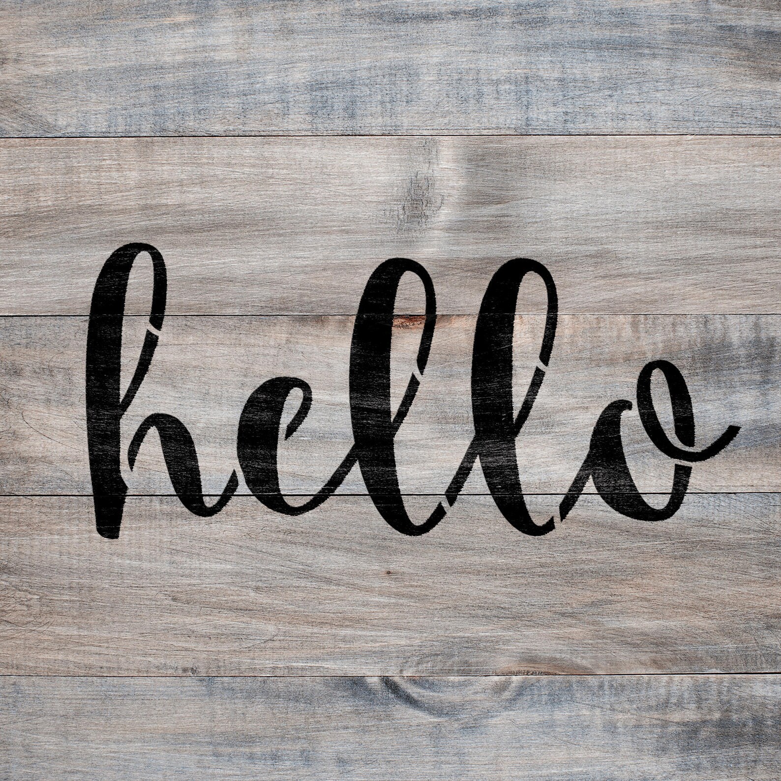 Hello Stencil Reusable DIY Craft Sign Stencils of the Word - Etsy