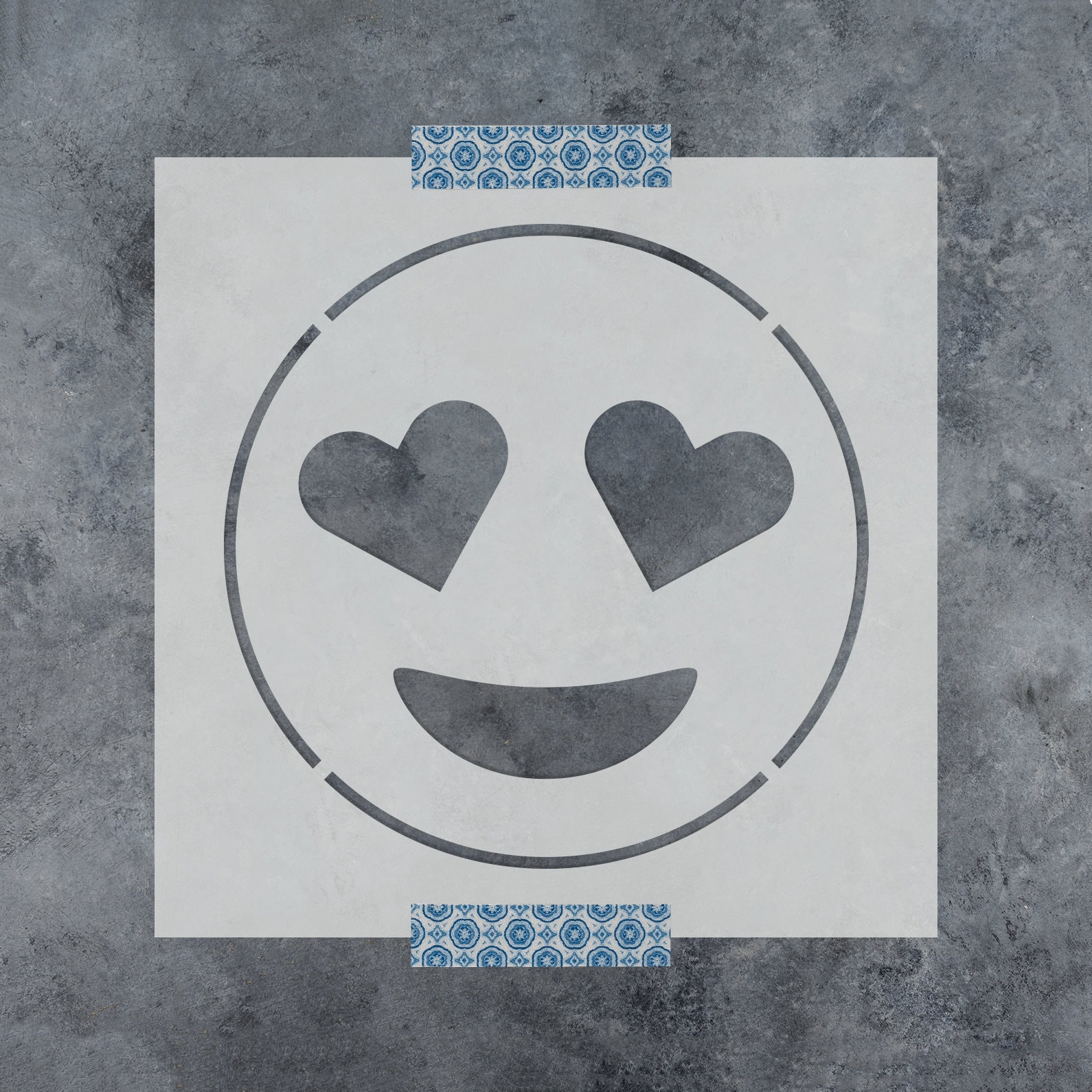 Emoji Heart Eyes Stencil Reusable DIY Craft Stencils of - Etsy