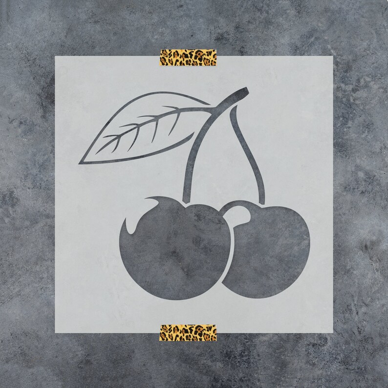 Cherry Stencil Reusable DIY Craft Stencils of Cherries Etsy