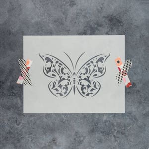 Butterfly Gothic Stencil - Butterfly Stencils, Stencils Of Butterfly, Butterfly Stencils For Painting, Butterfly Stencils For Walls