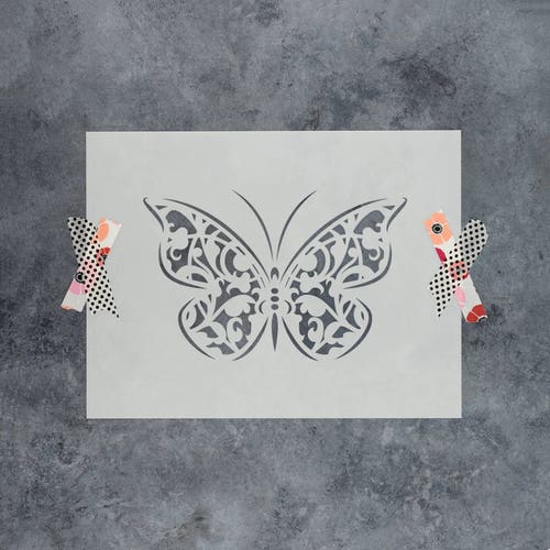 Butterfly Stencil Reusable DIY Craft Stencils of a Butterfly Etsy