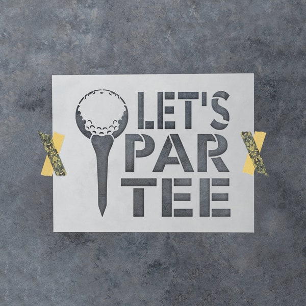 Golf Reusable Stencils Etsy