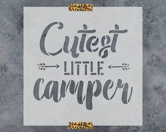 Reusable Mylar Camper Stencil for RV, Camping, Outdoor, Glamping, and Decal Projects